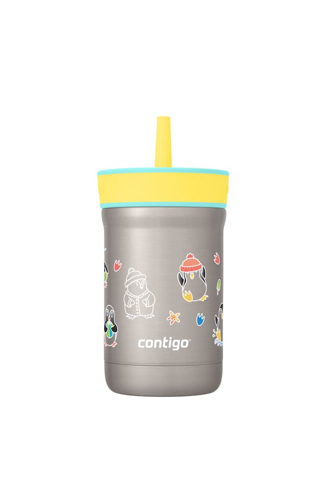 Kids Leighton Spill-Proof Stainless Steel Tumbler with Straw, 12oz X1