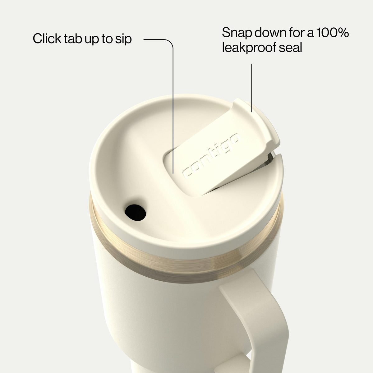 30 oz SnapSeal™ Tumbler (w/ Straw & Handle)
