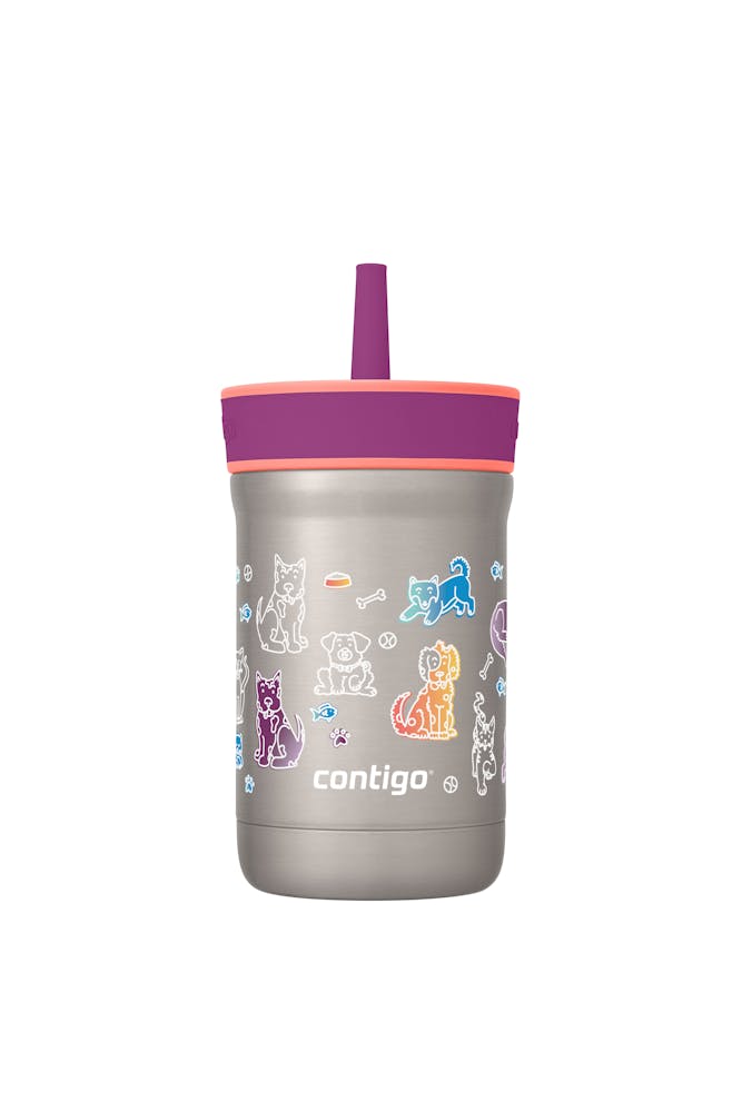Kids Leighton Spill-Proof Stainless Steel Tumbler with Straw, 12oz X1